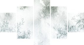 Obraz abstracji liści (125x70 cm)