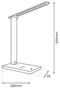 Lampka biurkowa Post Black 5W LED