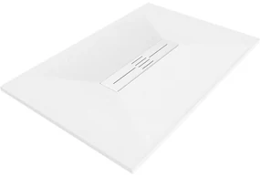Mexen Toro brodzik prostokątny SMC 100 x 70 cm, biały, maskownica biała - 43107010-W