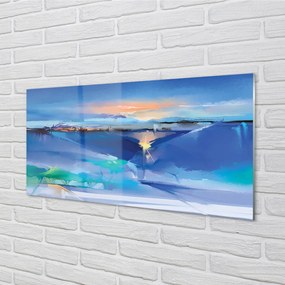 Szklany Panel Chmury nad Koronami Drzew