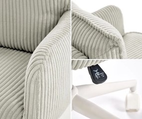 Fotel obrotowy Dumbo Halmar na bałym stelażu