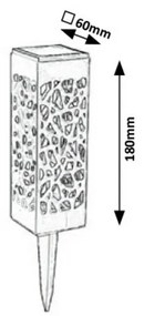 Lampa słoneczna LED wbijana w ziemię Rabalux 8949„Mora”, czarny