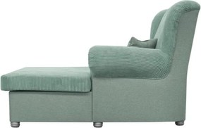 Miętowy sztruksowy szezlong Lord – Ropez