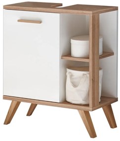 Biała szafka pod umywalkę bez baterii 61x65 cm Set 923 – Pelipal