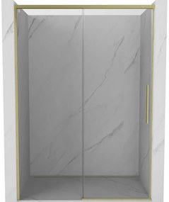 Mexen Rox drzwi prysznicowe rozsuwane 150 cm, transparent, złote szczotkowane - 8C2-150-000-55-00
