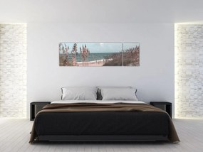 Obraz - Różowa plaża (170x50 cm)