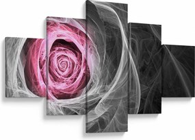 Obraz - Róż abstrakcyjny, fuksja (125x70 cm)