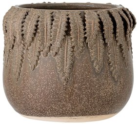 Brązowa kamionkowa doniczka Bloomingville Eloi, wys. 13,5 cm