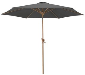 Ciemnoszary parasol ogrodowy ø 300 cm Wood – Rojaplast