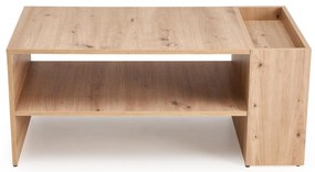 Prostokątna ława z dodatkowymi półkami dąb artisan 100/55/42 MURCIA