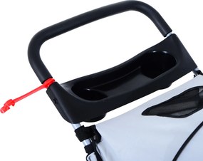 Outsunny Wózek dla Psa Kota Składany Srebrny Lekki do 15kg | Aosom PL