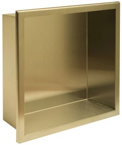 PÓŁKA WNĘKOWA ŁAZIENKOWA 30x30 złota szczotkowana