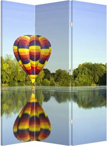 Parawan - Balon na ogrzane powietrze nad jeziorem (126x170 cm)
