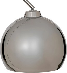 Lampa podłogowa łukowa FLORIS, metalowa, srebrna, 177 cm