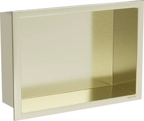 Mexen X-Wall-R półka wnękowa z kołnierzem 30 x 20 cm, złota szczotkowana - 1950302010