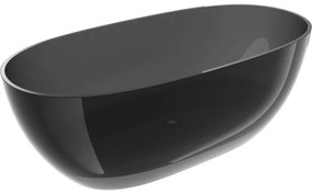 Mexen Pure black wanna wolnostojąca transparentna 170 x 80 cm, korek chrom - 58071708013