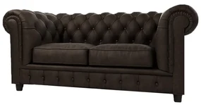 Ciemnobrązowa aksamitna sofa 184 cm Cambridge – Ropez
