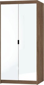 Szafa ELENORA - Brązowy / Z lustrem / Bez szuflad / 89,7 cm