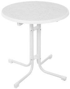 Stolik ogrodowy Dine &amp; Relax 70 cm marble / biały PATIO