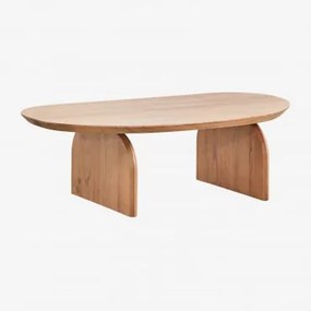 Stolik Kawowy 135x80 Cm Z Drewna Bedum Naturalna - Sklum