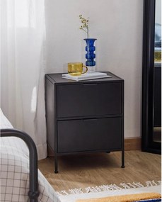 Czarna stalowa szafka nocna Shantay – Kave Home