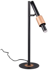 Czarna/w kolorze brązu lampa stołowa LED (wysokość 50 cm) Ikaris – Trio Select