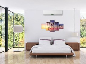 Obraz palm wznoszących się nad powierzchnią (125x70 cm)
