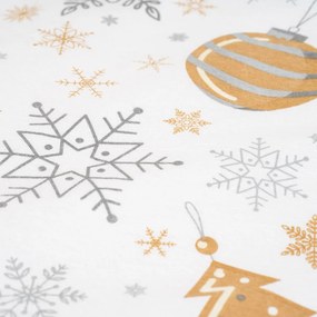 4Home Flanelowa pościel Golden Xmas Night, 140 x200 cm, 70 x 90 cm, 140 x 200 cm, 70 x 90 cm