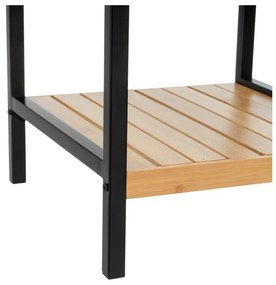 Czarno-naturalny bambusowy regał 30x70 cm – Casa Selección