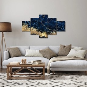 Obraz - Ciemnoniebieski marmur (125x70 cm)