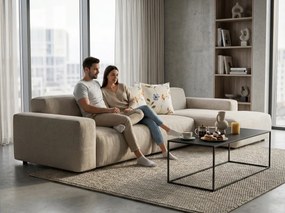 Poszewka na poduszkę z mikrofibry GENTLE LEAVES 40x50 cm, kremowy