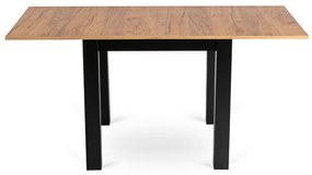 Stół Kwadratowy Rozkładany MAX 80-160 cm Dąb Craft/Czarny Nowoczesny Loft