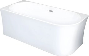 Wanna narożna - 228 l - 170 x 75 x 59 cm - Biała - Akryl - Lewostronna - PONTICOLA