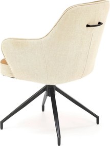 Obrotowe krzesło do jadalni z podłokietnikami K527 Halmar