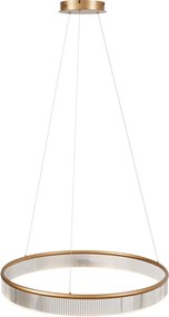 Nowoczesna lampa wisząca mosiężna 78 cm z LED z 3-stopniową regulacją ściemniania - Żyrandol Anello