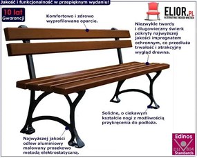 Ławka parkowa Eret 3X 150cm - 7 kolorów