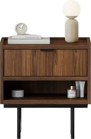 Szafka nocna na nóżkach z szufladą orzech warmia L0-M93