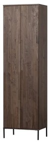 Brązowa szafa z litego drewna jesionowego 60x210 cm Gravure – WOOOD