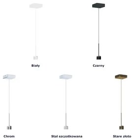 Geometryczna lampa wisząca z białym stelażem - T3-F44