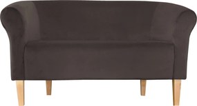 Sofa Milo tkanina Welur wygodna sofa tapicerowana do salonu i poczekalni : Kolor nogi - Drewno, Kolor tkaniny - VELVET - MG05, Typ tkaniny - Velvet, Wysokość nogi - 20 cm