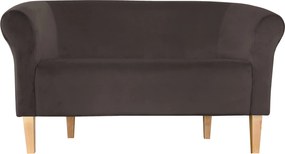 Sofa Milo tkanina Welur : Kolor nogi - Drewno, Kolor tkaniny - VELVET - MG05, Typ tkaniny - Velvet, Wysokość nogi - 20 cm