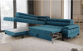 Narożnik SELVA L z funkcją spania i pojemnikiem Lewostronny w tkaninie AUSTIN 14 WERSAL