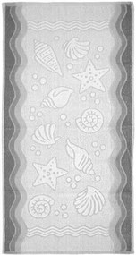Ręcznik kąpielowy Greno Flora Ocean 70x140 popielaty GRENO