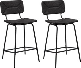 Zestaw metalowych krzeseł wyspowych i barowych z siedziskiem rattanowym 65 cm NEMA