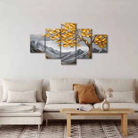 Obraz – Drzewo ze złotymi liśćmi (125x70 cm)
