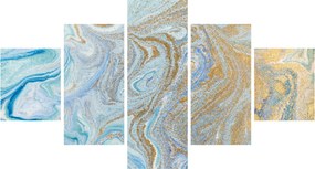 Obraz - Niebieski marmur (125x70 cm)