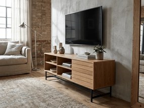 Szafka RTV VALMOR 140x40 cm, dekor dąb