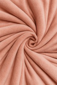 Koc Gładki Różowy 200x220 cm miękki ciepły dwustronny do salonu sypialni