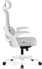 Ergonomiczny fotel do pracy w biurze Diablo V-Light, jasny szary