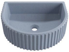 Umywalka betonowa podwieszana / nablatowa półokrągła bez otworu na baterię 45 x 36 cm MUSLIN | różne kolory : Kolor - Lawendowy, Typ montażu - nablatowa